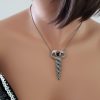 Collana Serpenti intrecciati con spinello nero e marcassiti griffate. CDA0032 - immagine 2