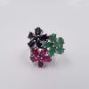 Anello Tripletta di Pietre Preziose. AH1137 - immagine 2
