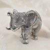 Elefante, argento massiccio (242g), marcassiti, seed pearls e smeraldi naturali.  OGR0002