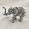 Elefante, argento massiccio (242g), marcassiti, seed pearls e smeraldi naturali.  OGR0002 - immagine 2