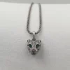 Pendente pantera con occhi di smeraldo e cubic zirconia. PD0527
