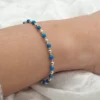 Bracciale con palline d'argento e di turchese. BA0412 - immagine 2